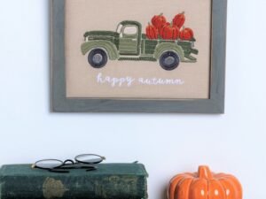 |“Happy Autumn” Stitchery Wall Art                         “Happy Autumn” Stitchery Wall Art