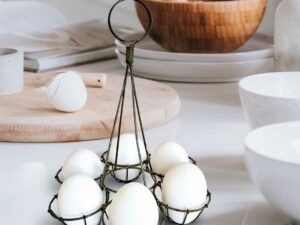 |Handmade Rustic Wire Egg Holder                         Handmade Rustic Wire Egg Holder