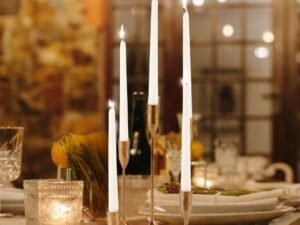 |Hand-Forged Iron Taper Candelabra Candle Holder                         Hand-Forged Iron Taper Candelabra Candle Holder